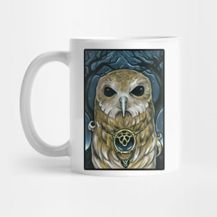 Owl Guardian of The Woods -Black Outlined Version Mug